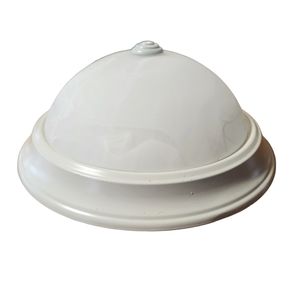 Light Fixture Matte White Finish with Alabaster Glass 13" Diameter 5 1/4" High